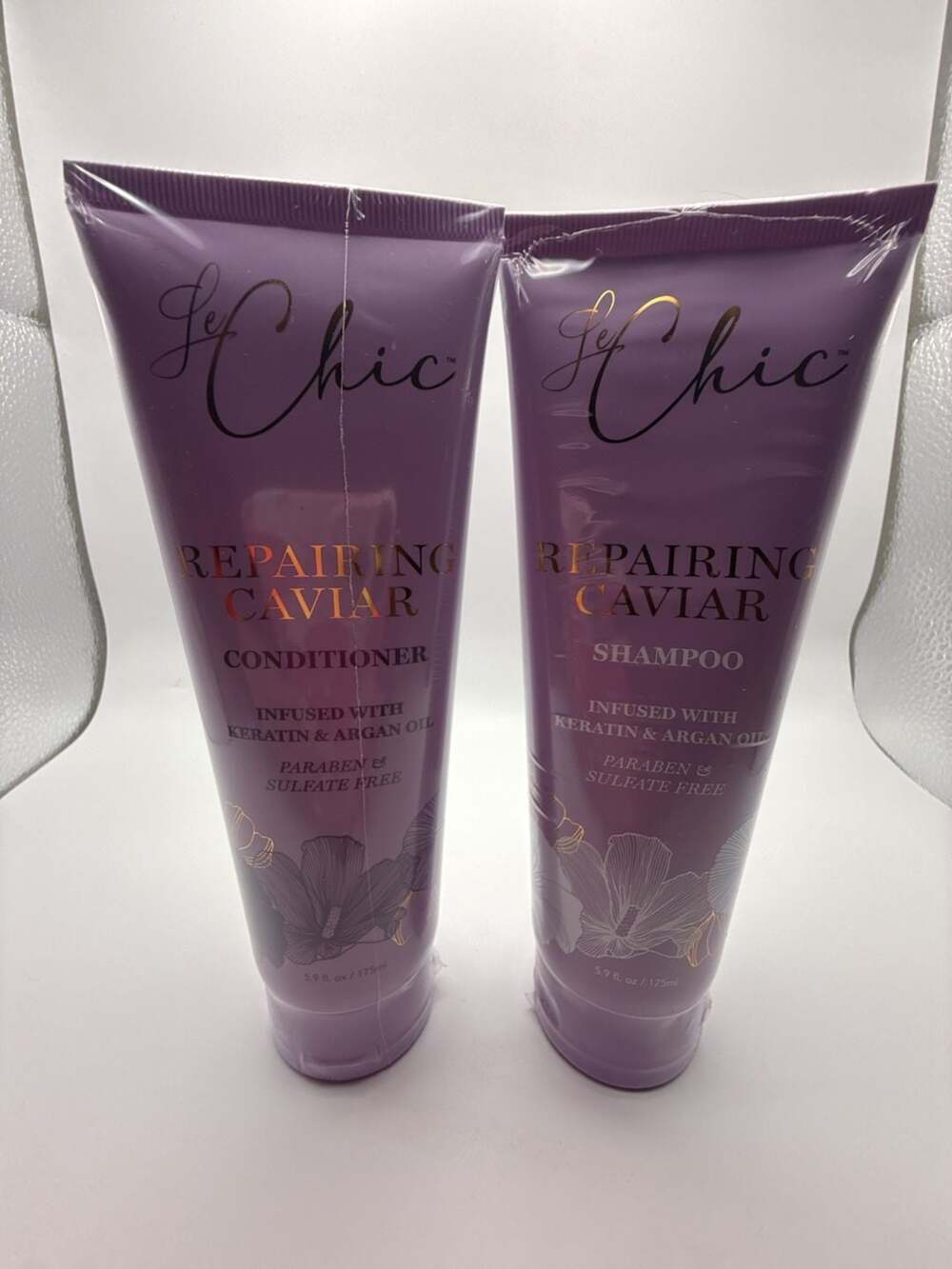 Le Chic Repairing Caviar Shampoo and Conditioner Set Infused with Keratin & Arga